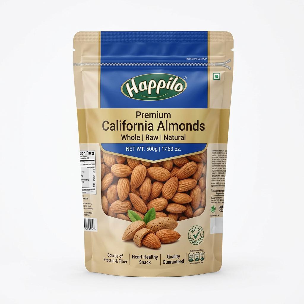 Happilo Premium Almonds 500g
