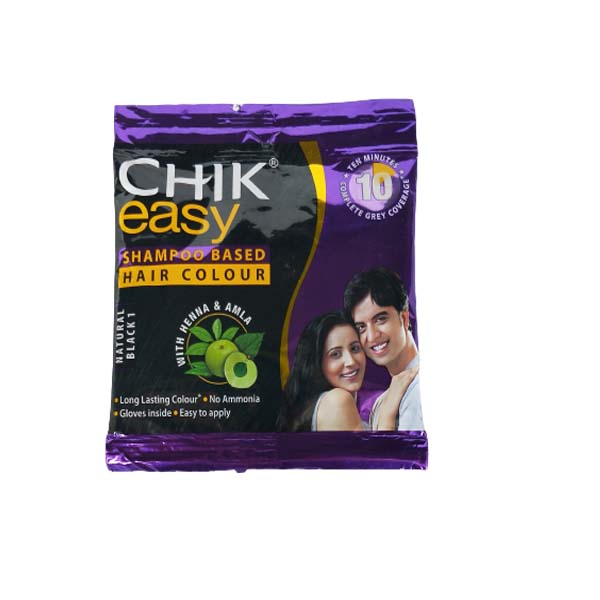 Chik Easy Shampoo Based Hair Colour-1 Natural Black-15ml – Simbaa